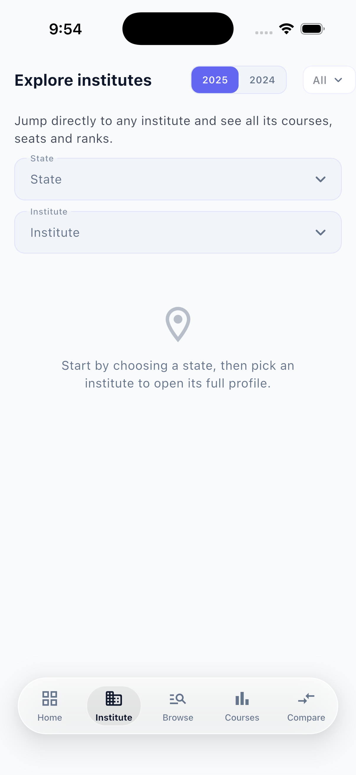 Browse Allotments UI